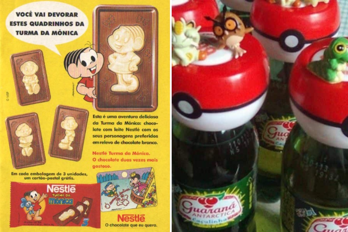 Chocolate Turma da Mônica e Guaraná Caçulinha Pokémon são alguns dos produtos que não são mais fabricados