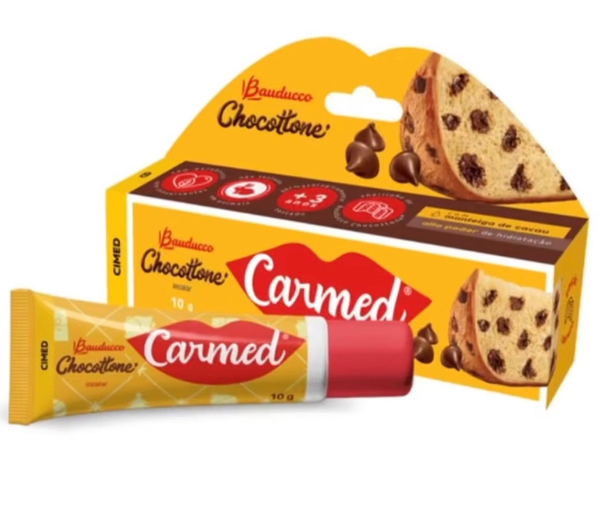 Carmed e Bauducco lançam hidratante labial com aroma de Chocottone para o Natal