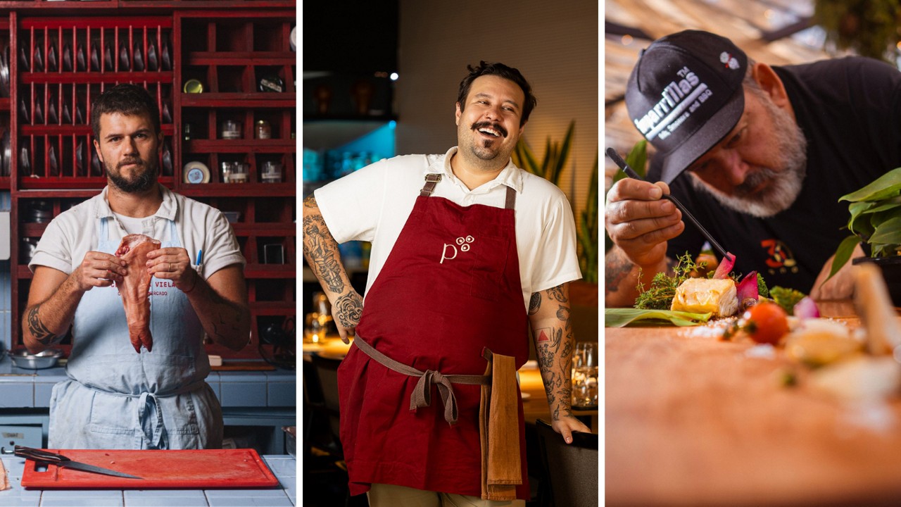 Chefs Henrique Gilberto, Caio Soter e Helvécio Maciel