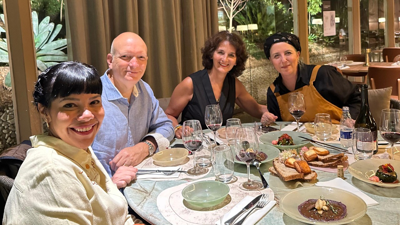 Quatro chefs reunidos no Minéra