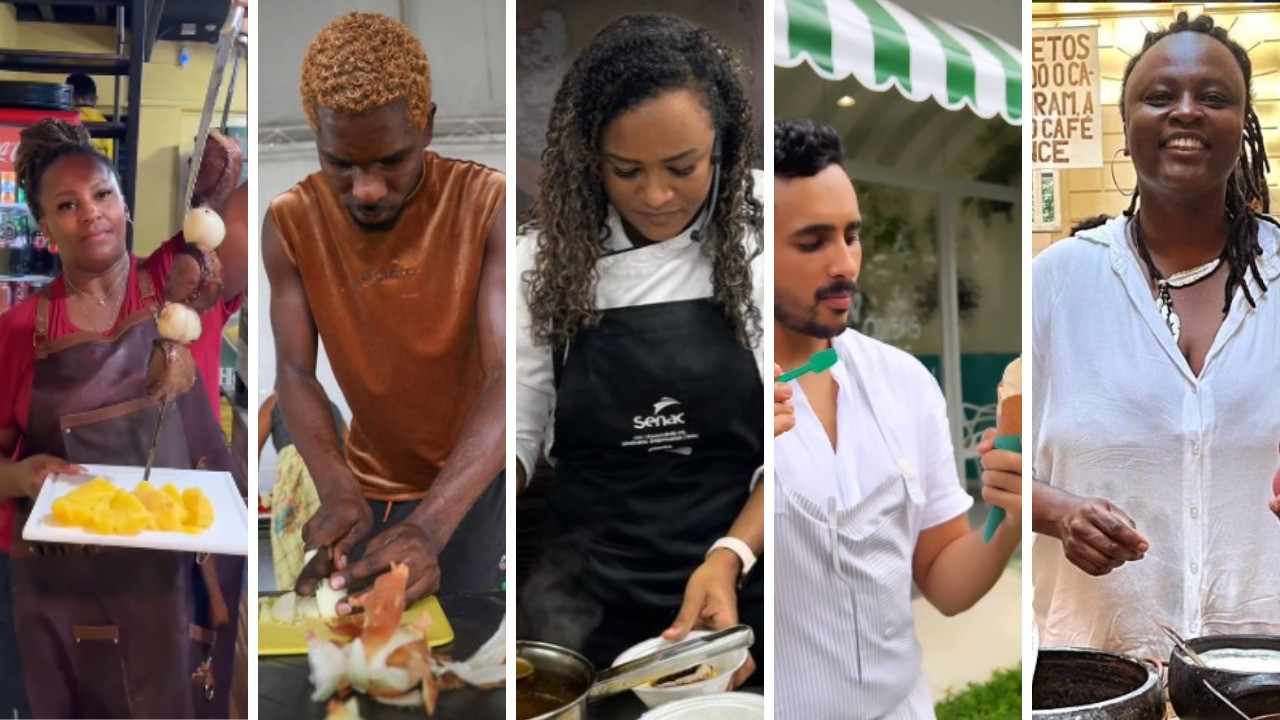 Chefs Iva Murta, Stan Barbosa, Tainá Moura, Pedro Barbosa e Kelma Zenaide 

