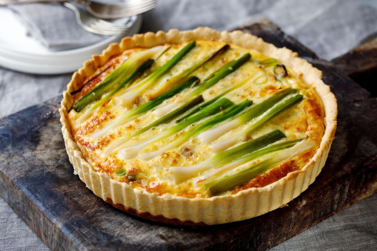 Quiche de alho-poró
