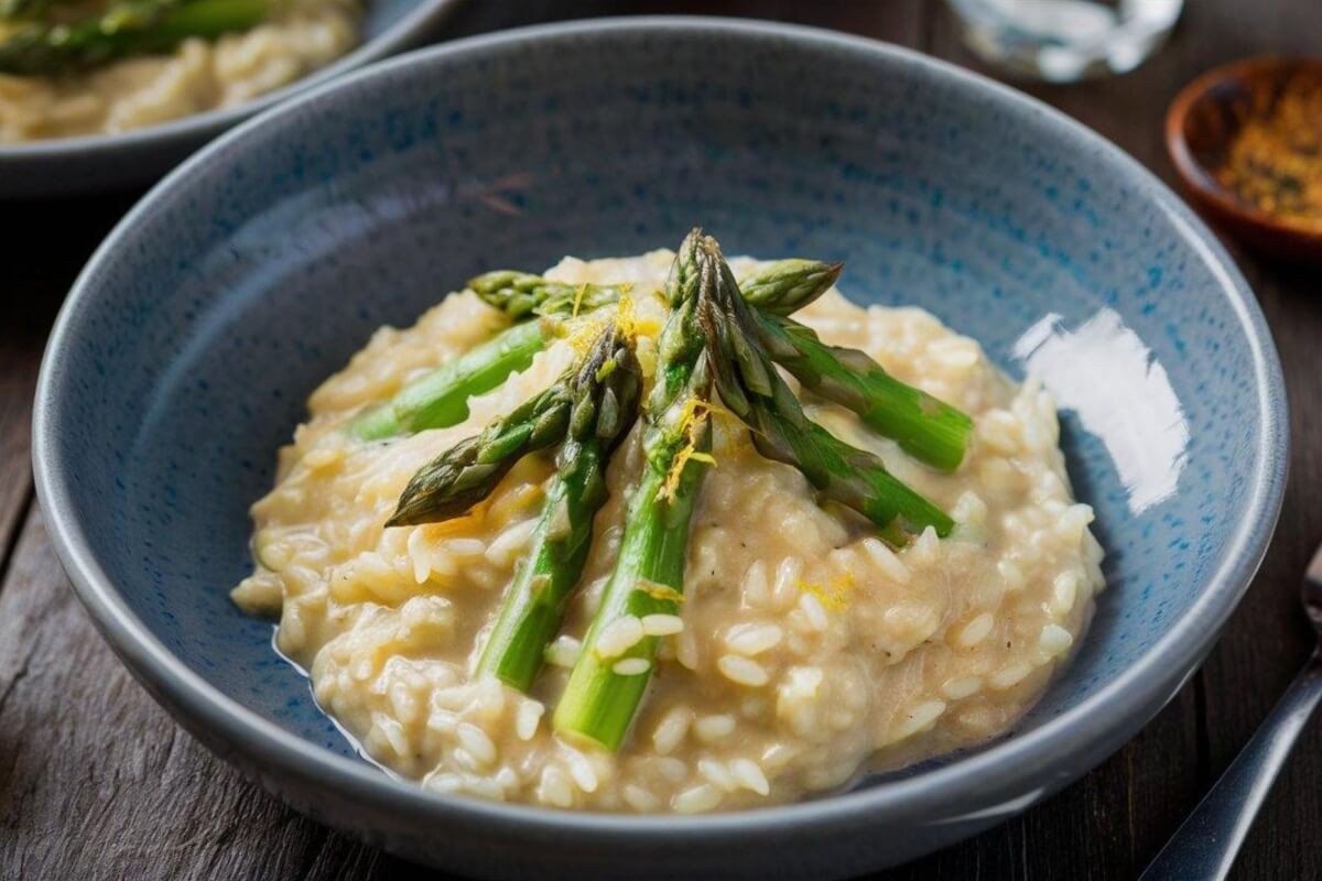 Risoto com aspargo