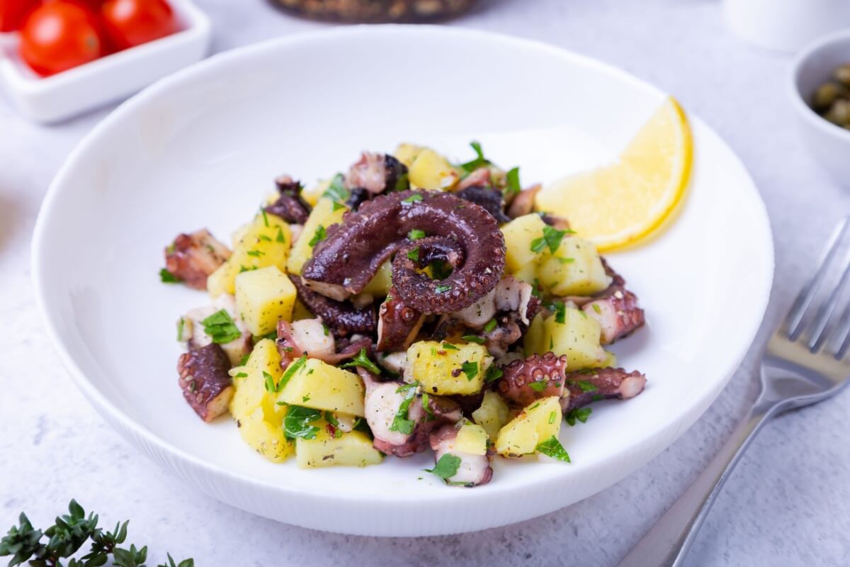 Salada de polvo com batata