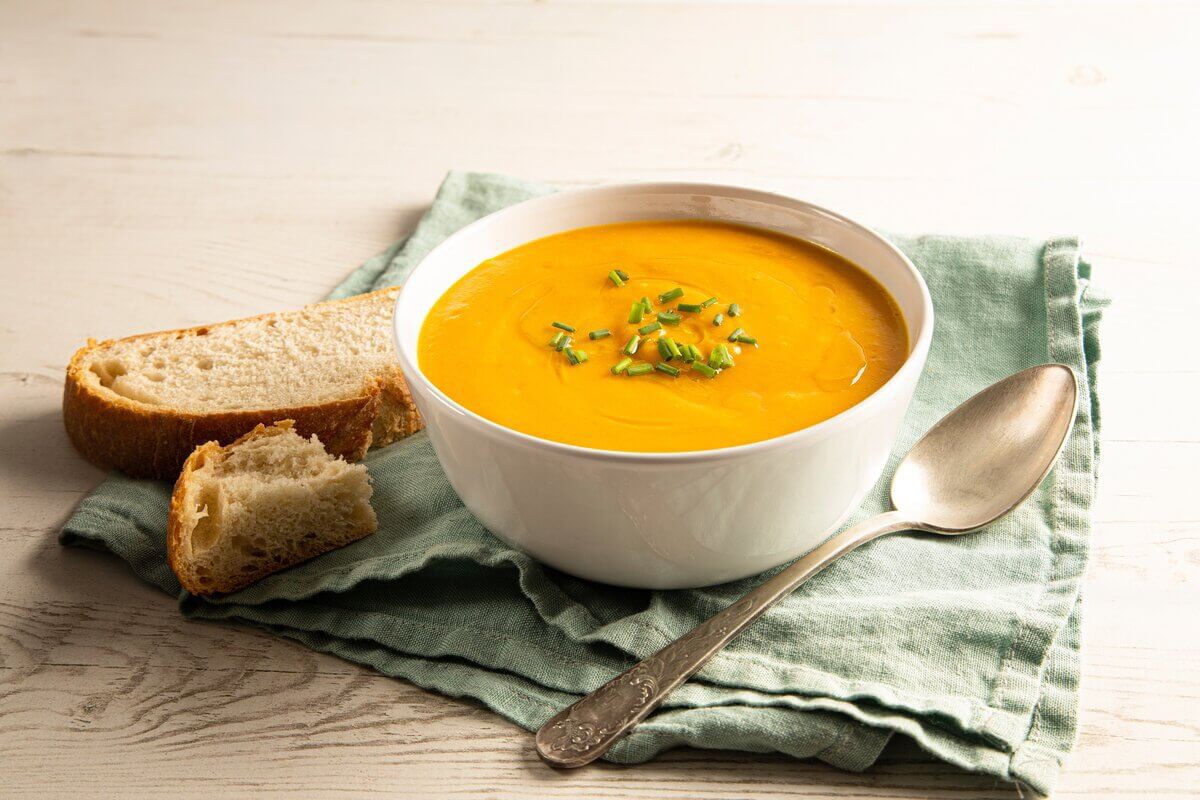 Sopa cremosa de abóbora