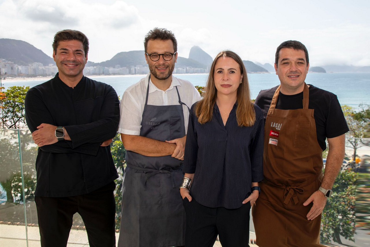 Comitiva de chefs cariocas levará a diversidade e criatividade da cena local à Espanha: Felipe Bronze, Thomas Troisgros, Daniela Maia e Rafa Costa e Silva