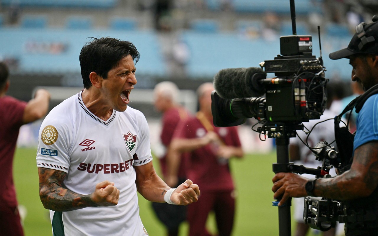 Cano comemora classificação do Fluminense contr a Inter de Milão no Mundial. (Foto: ANGELA WEISS / AFP)