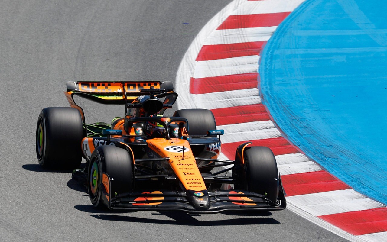 Lando Norris no Circuito da Catalunha, em Barcelona (Foto: Philippe MARCOU / AFP)