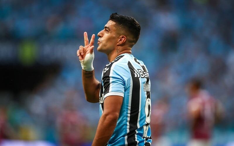 Suárez deu um título ao Grêmio com gol em cima do Caxias (Foto: Lucas Uebel / Grêmio FBPA)