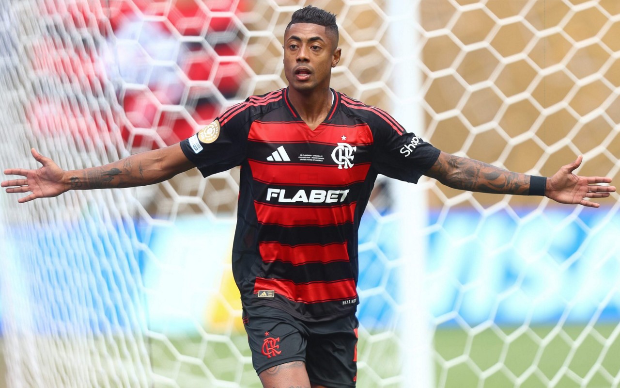 Bruno Henrique comemora gol marcado contra o Chelsea (Foto: Gilvan de Souza/Flamengo)