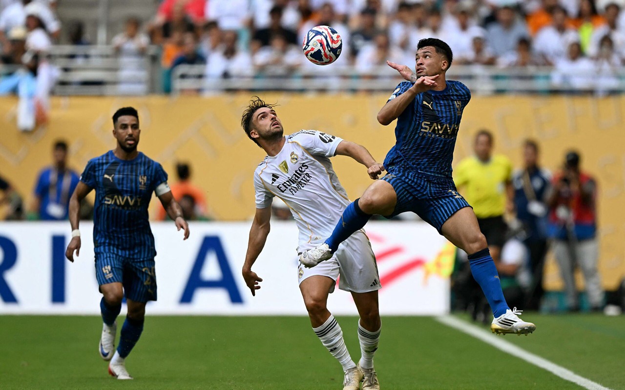 Real Madrid empatou em 1 a 1 com o Al-Hilal no Mundial de Clubes. (Foto: PATRICIA DE MELO MOREIRA / AFP)