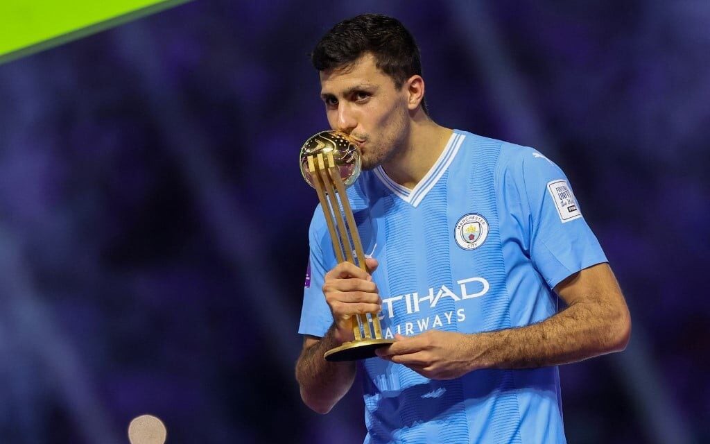 Rodri foi eleito o melhor jogador do Mundial de Clubes da Fifa de 2023 (Foto: Giuseppe Cacace/AFP)