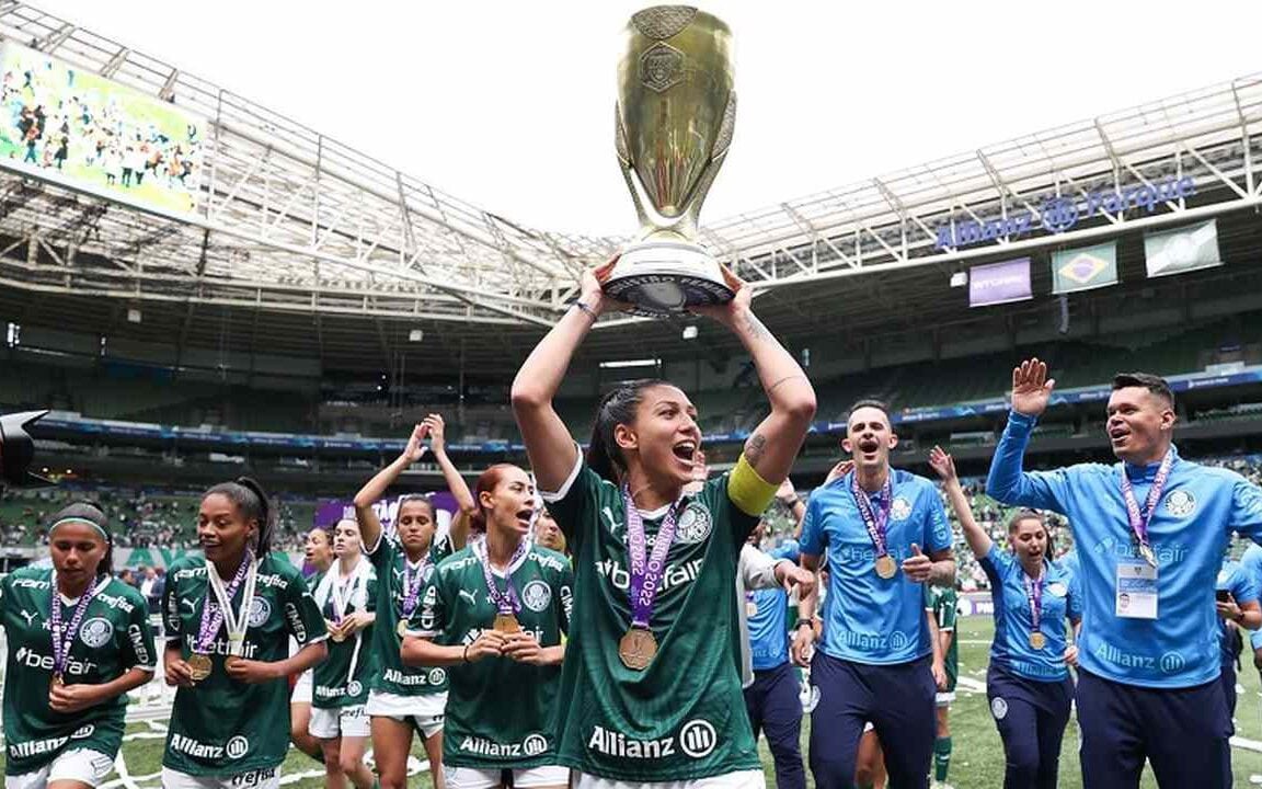 Palmeiras conquistou o Paulistão Feminino em 2001, 2022 e 2024. (Foto: Fabio Menotti/Palmeiras)