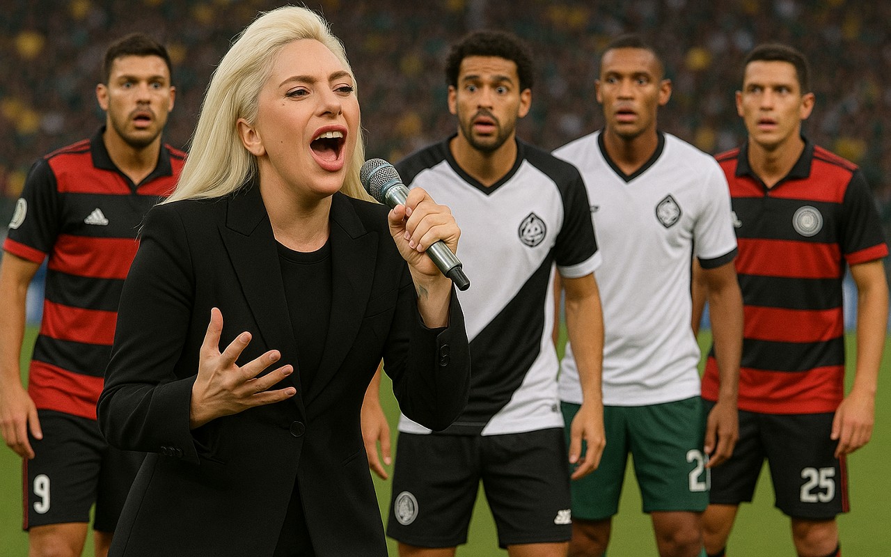 Aqui não tem Lady Gaga! Tem Guia Lance! da rodada 7 do Brasileirão 2025 (imagem: ChatGPT)