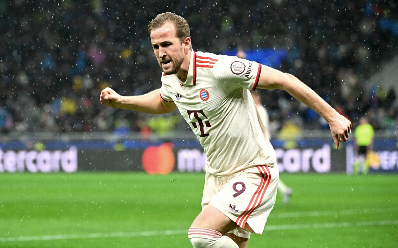 Harry Kane em ação pelo Bayern de Munique (Foto: Alberto Pizzoli/AFP)