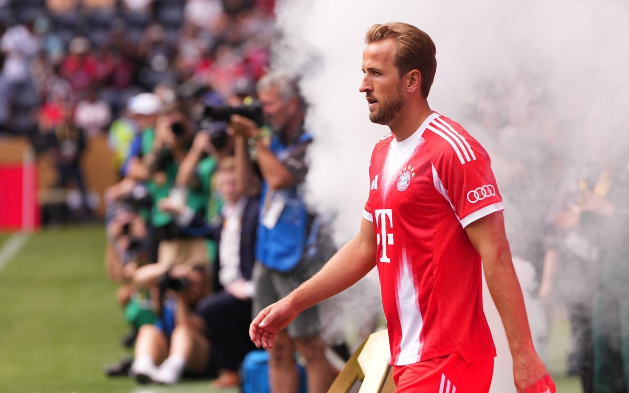 Harry Kane em ação pelo Bayern de Munique no Mundial de Clubes (Foto: Dylan Buell/AFP)
