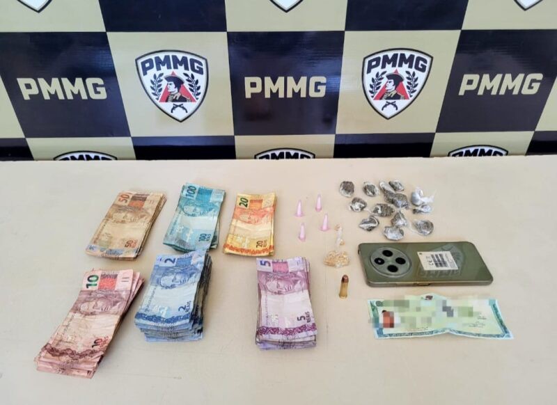 Homem é preso por tráfico de drogas, adulteração de veículo, posse ilegal de munição e violência doméstica em Bocaiuva