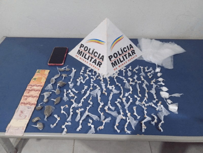 Homem é preso por tráfico de drogas em Engenheiro Navarro após denúncia anônima