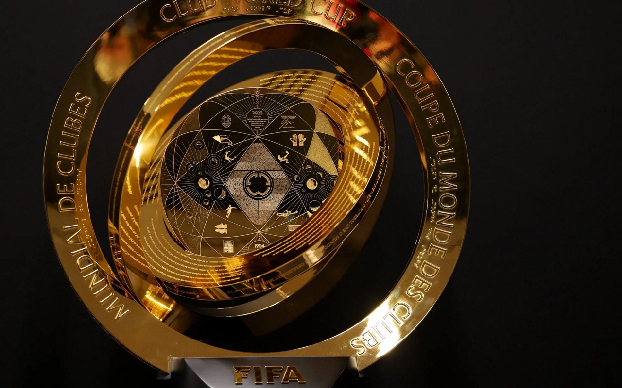 Troféu que será dado à equipe campeã do Mundial de Clubes da Fifa
