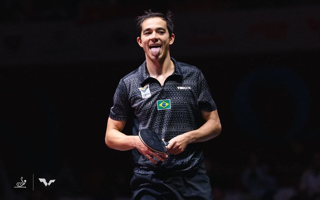 Calderano é o único atleta de fora da Ásia no top 5 do mundo (Foto: Divulgação/ WTT)