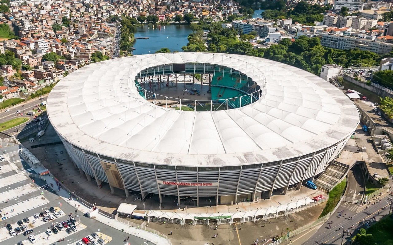 Vista aérea da Arena Fonte Nova (Foto: San Junior / Divulgação)