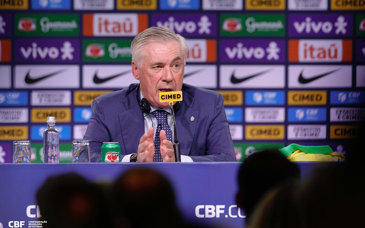 Ancelotti na primeira convocação pela Seleção (Foto: Rafael Ribeiro/CBF)