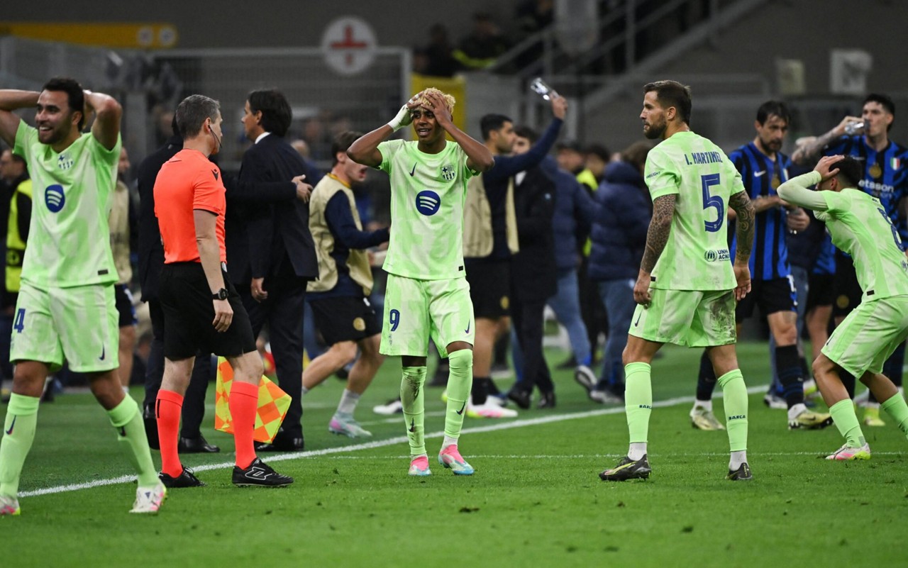 Inter de Milão x Barcelona pela Champions League (Foto: PIERO CRUCIATTI / AFP)