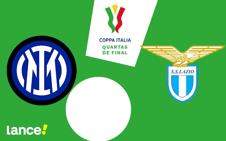 Inter de Milão e Lazio se enfrentam pelas quartas de final da Copa da Itália (Arte: Lance!)