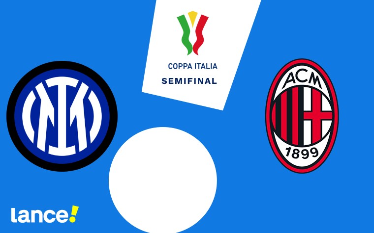 Inter de Milão x Milan pela semifinal da Copa da Itália (Foto: Arte/Lance!)