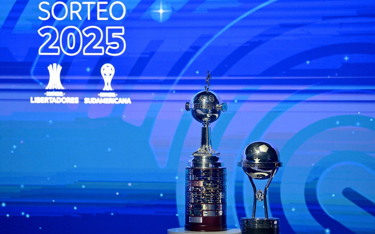 Sorteio da Libertadores acontece em Luque, no Paraguai (foto: DANIEL DUARTE / AFP)