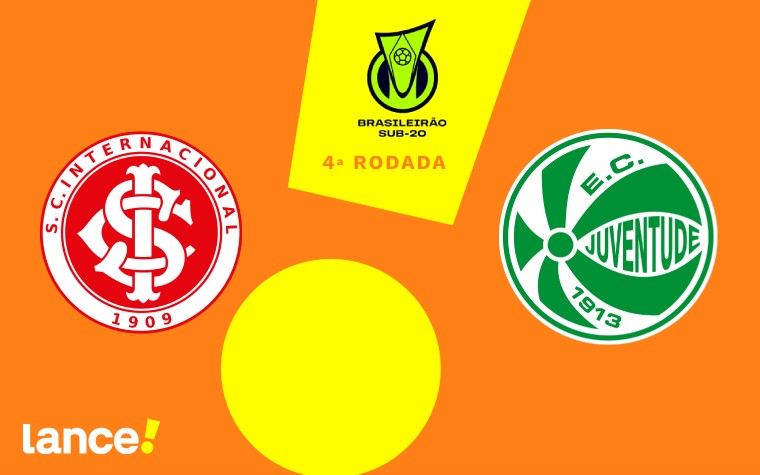Internacional x Juventude pelo Brasileirão Sub-20 (Arte: Lance!)