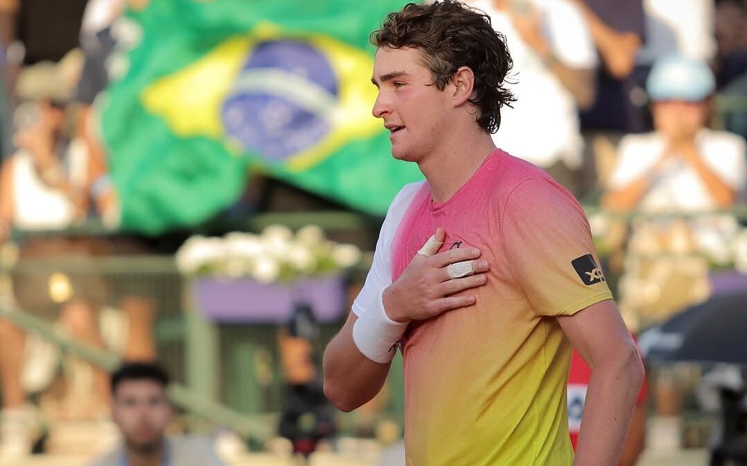 João Fonseca, durante o Australian Open. (Foto: Martin Keep/AFP)