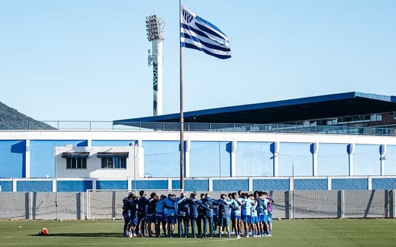 Atletas se recusam a fazer atividade no CFA, na Ressacada.Foto: Leandro Boeira/Avaí FC