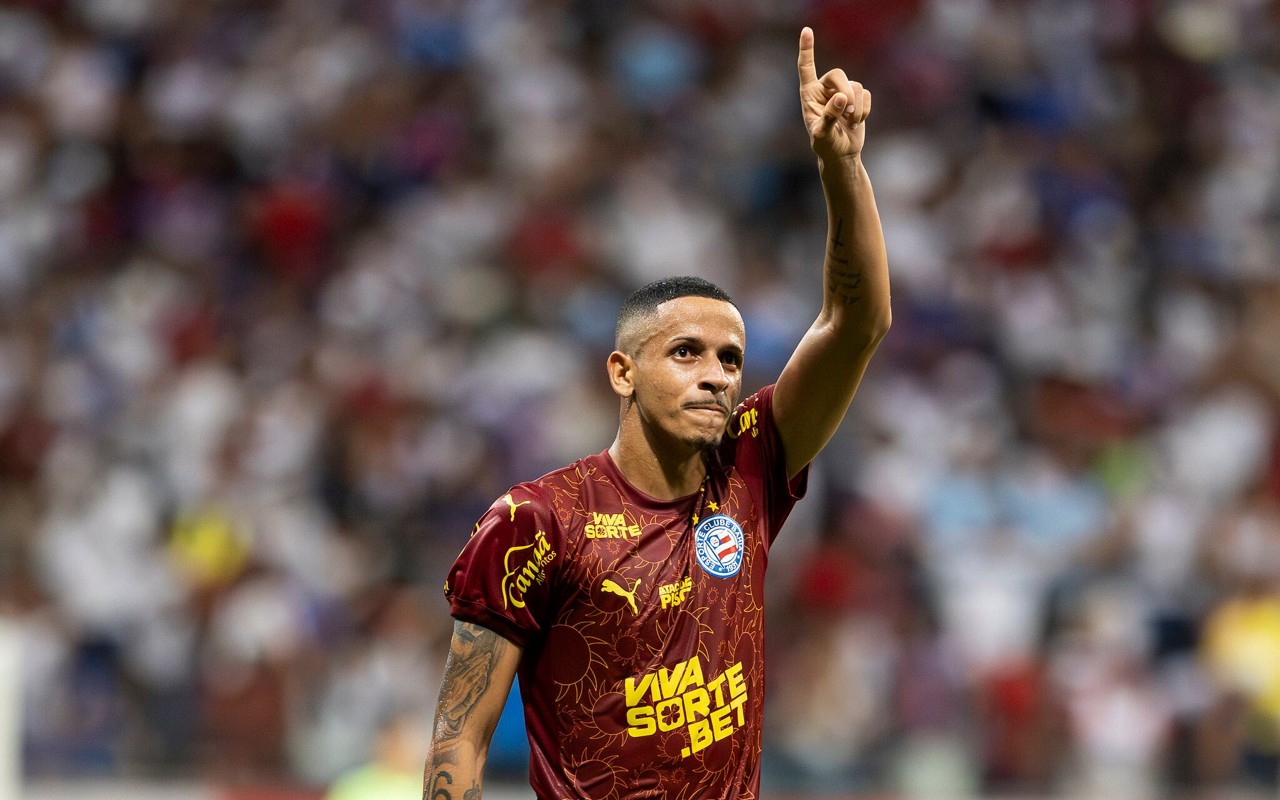 Luciano Juba comemora gol contra o Fluminense (Foto: Rafael Rodrigues / EC Bahia)