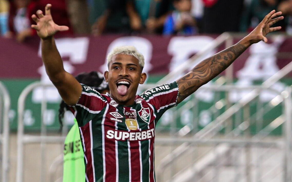 John Kennedy comemora gol pelo Fluminense (Foto: Marcelo Gonçalves/Fluminense FC)