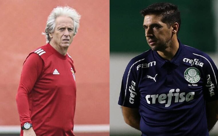 Jorge Jesus e Abel Ferreira são os nomes fortes para assumir a Seleção Brasileira (Fotos: Divulgação / Benfica / Site oficial ; Cesar Greco / Palmeiras)
