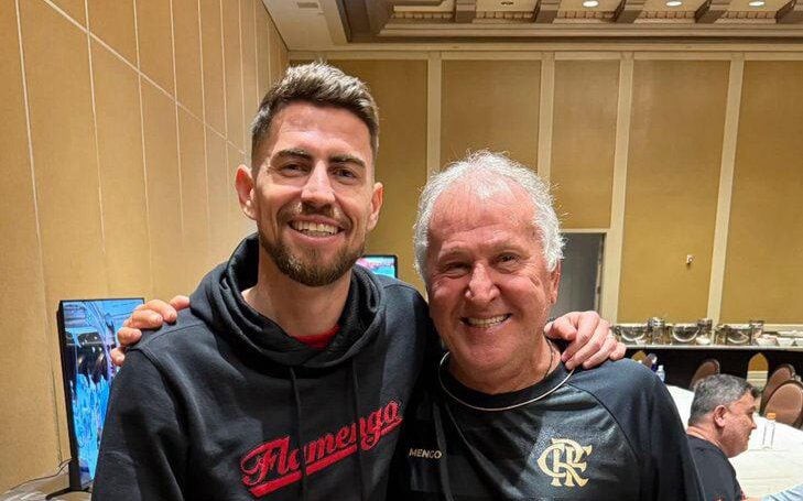 Jorginho eencontra Zico durante o almoço (Foto: arquivo pessoal)