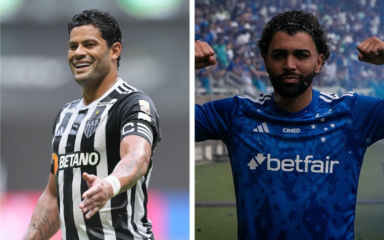 Atlético-MG x Cruzeiro pode contar com rivalidade entre Hulk e Gabigol (Fotos: Gilosn Lobo e Fernando Moreno/AGIF)