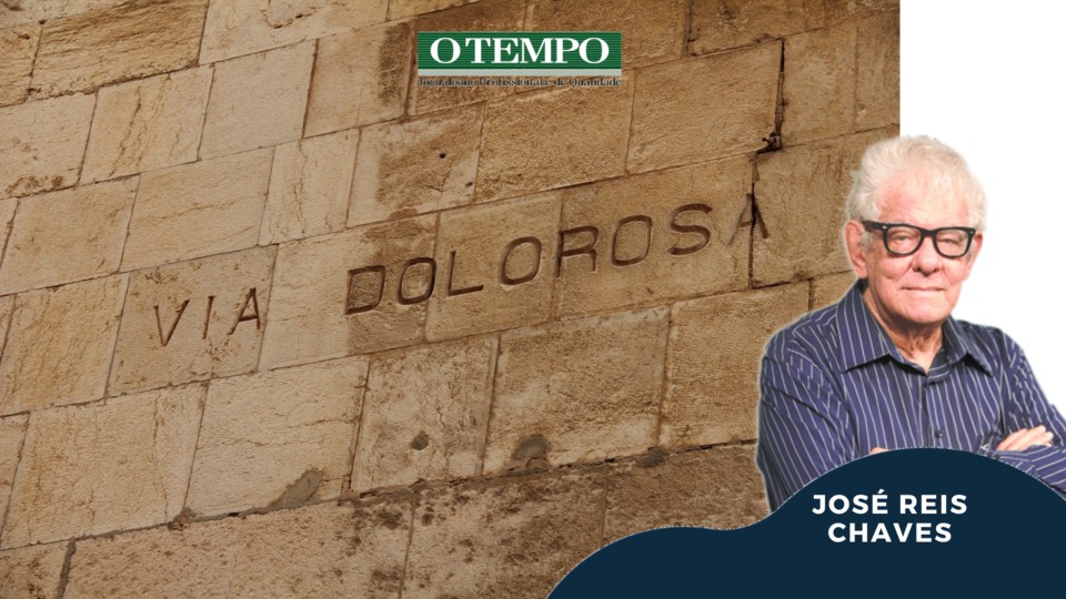 Trecho da via dolorosa, em Jerusalém