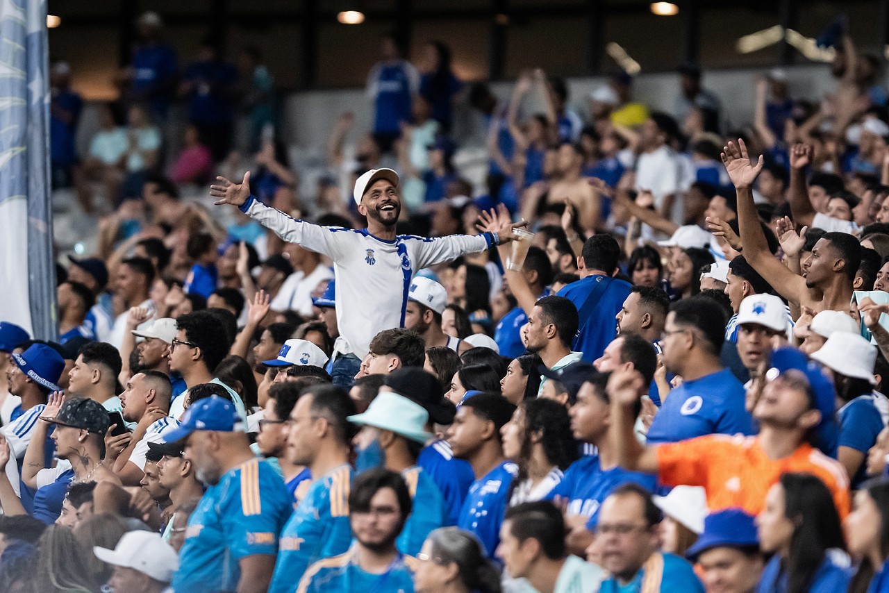 Torcida do Cruzeiro na vitória sobre o Fortaleza, pelo Brasileirão