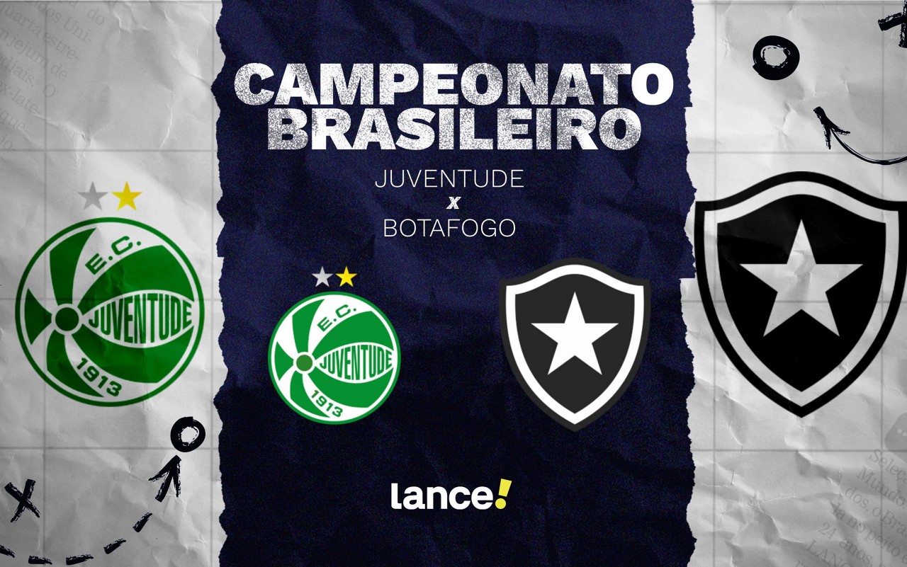 Juventude e Botafogo se enfrentam pelo Brasileirão (Foto: Arte/Lance!)