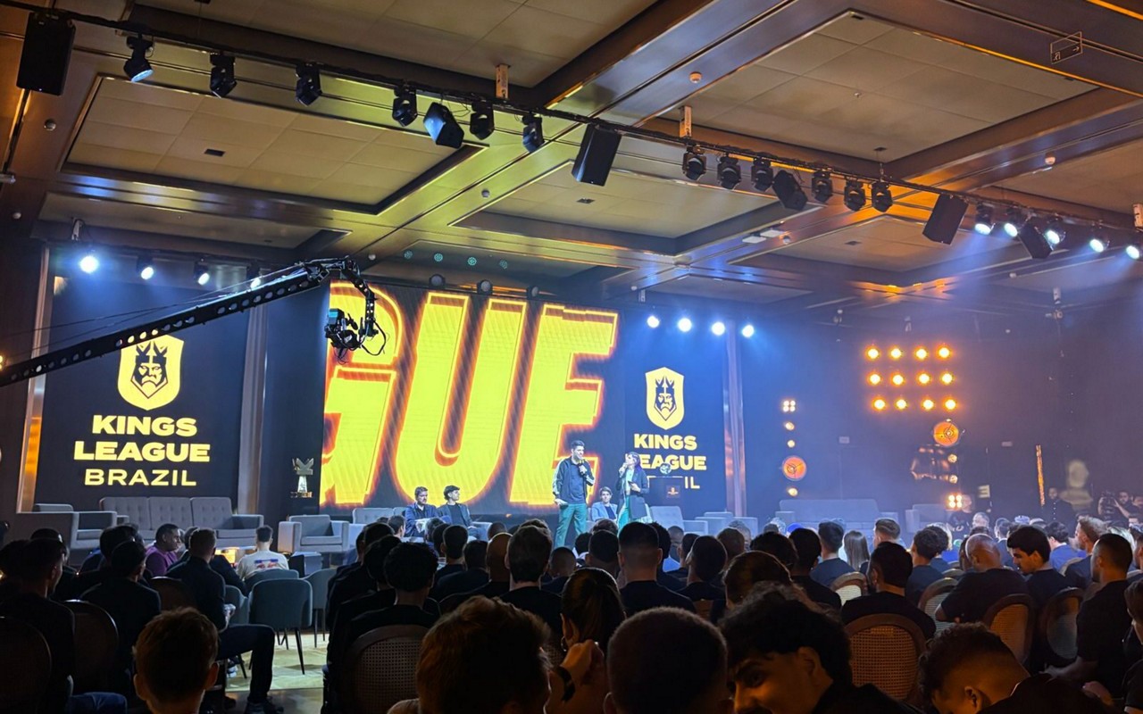 Palco da Kings League (Foto: Vinícius Harfush/Lance!)