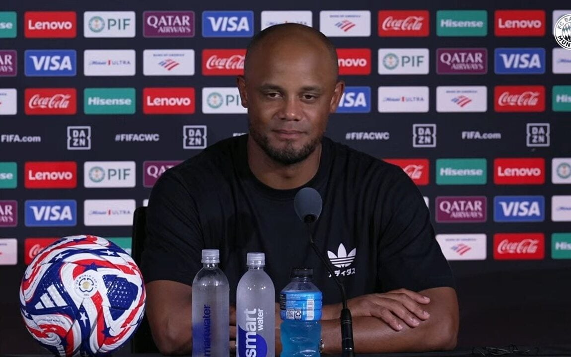 Kompany em coletiva pós-vitória (Foto: Reprodução/X)