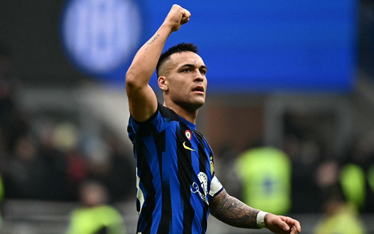 Lautaro Martínez fez o gol que abriu o placar para Inter de Milão (Foto: GABRIEL BOUYS / AFP)