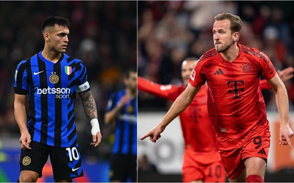 Lautaro Martínez e Harry Kane são os protagonistas de Inter e Bayern de Munique (Foto: Reprodução/Bayern e Inter de Milão)