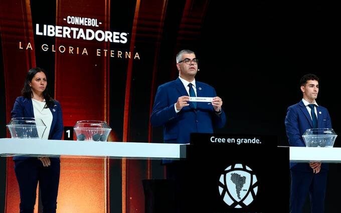 Sorteio da Libertadores (Reprodução/Conmebol)