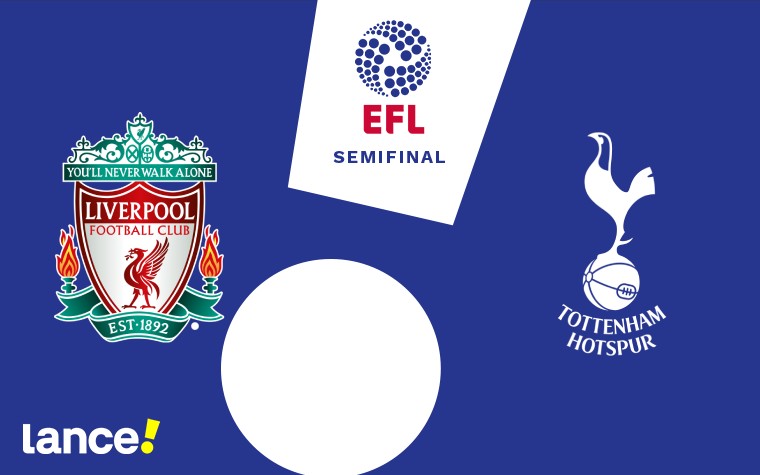 Liverpool e Tottenham se enfrentam pela Copa da Liga Inglesa (Arte: Lance!)