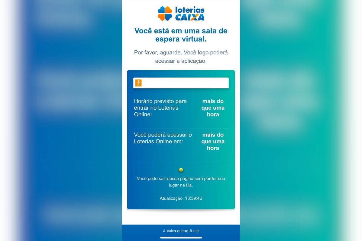 Aplicativo da Caixa mostra tempo de espera na fila para apostar na Mega da Virada