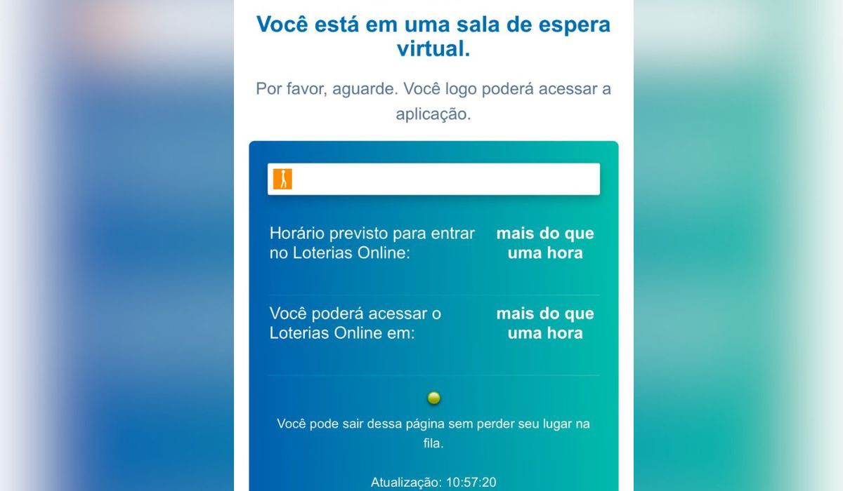 A reportagem também testou a página e encontrou fila por volta das 11h desta terça (31)
