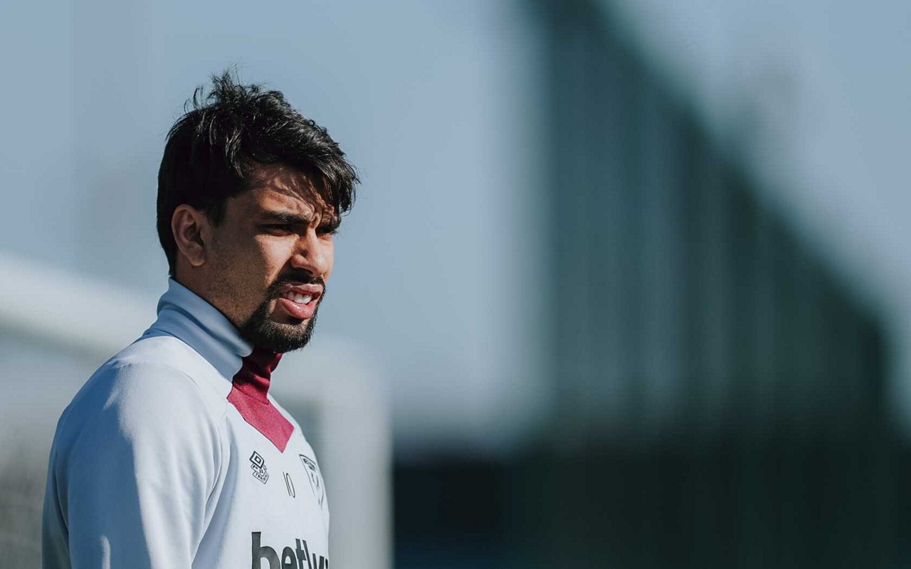 Lucas Paquetá durante treino do West Ham (Foto: Reprodução/West Ham)